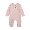 Macacão 100% algodão com cores neutras para meninos e meninasga da criança macacão roupas infantis 0-24 meses